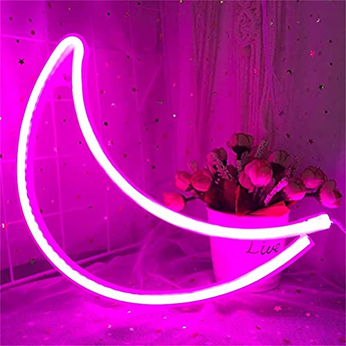 Nordstylee LED-Neonlichtschild, Mond-Wolken-Motiv, Nachtlichter, Wanddekoration, Licht für Kinderzimmer, Schlafzimmer, Geburtstag, Hochzeit, Party, Geschenk (Warmweiß) Art Deco Moon-W von Nordstylee