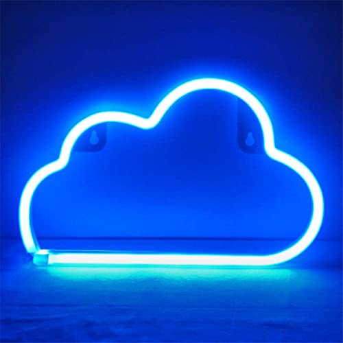 Neon-Wolken-Lichtschilder, LED-Nachtlichter, Deko-Lichter für Kinder, Geschenk, Wand, Geburtstag, Party, Weihnachten, Hochzeitsdekoration (blau) von Nordstylee