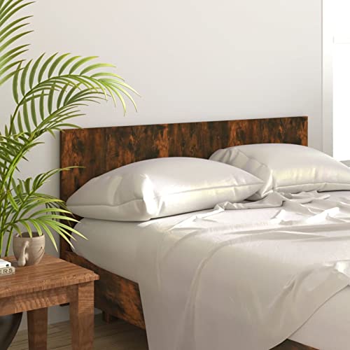 Norheim Kopfteil Räuchereiche Holz Headboard Kopfteil Bett Bettrückwand Polster Bettrückwand Festes Kopfteil 160x1,5x80 cm Holzwerkstoff von Norheim