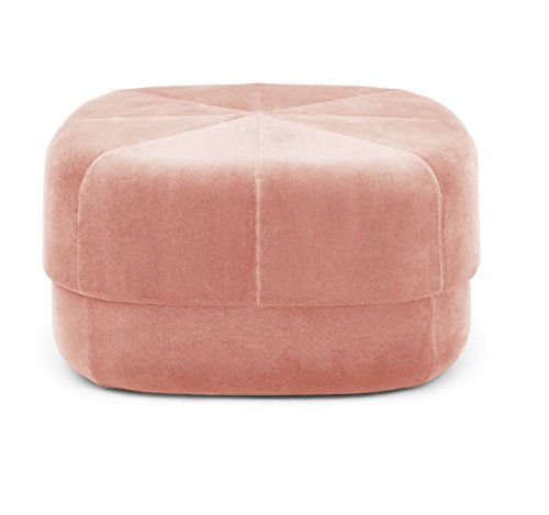 Normann Copenhagen groß Blush/Velour Circus Pouf, JAB City Velvet, 100% Polyester, HR Foam, Ø x H: 35 x 65cm von Normann Copenhagen