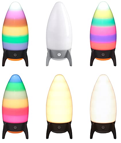 Northpoint LED Nachtlicht für Kinder mit Bewegungsmelder Schlummerleuchte Farbwechsel Rakete inklusive Batterien von Northpoint