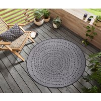 NORTHRUGS Teppich "Bali", rund, In-& Outdoor, Wetterfest, Balkon, Garten, Wohnzimmer, Wasserfest von Northrugs