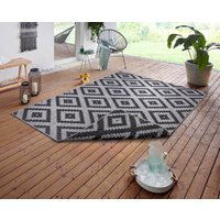 NORTHRUGS Teppich "Malta Wendeteppich", rechteckig, In-& Outdoor, Wetterfest, Balkon, Rautenmuster, Wohnzimmer,Wasserfest von Northrugs