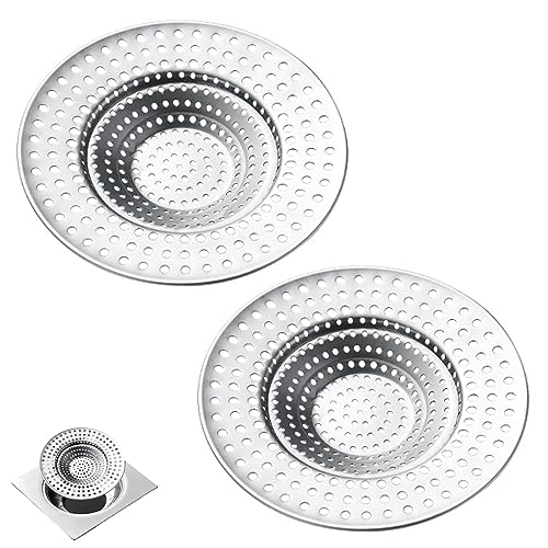 Zhioudz Abflusssieb 2er Set,Abflusssieb für Dusche,Universal Waschbecken Sieb(M Ø9cm),Rostfreies Haarsieb Dusche,Abflussabdeckung für Badezimmer,für Küche Dusche Badezimmer von Nothers