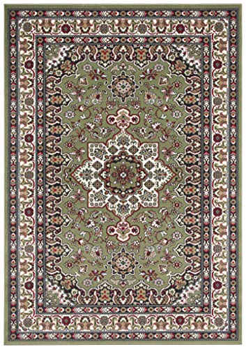 Nouristan Mirkan Orient Teppich – Wohnzimmerteppich Orientalisch Kurzflor Vintage Orientalischer Teppich für Esszimmer, Wohnzimmer, Schlafzimmer – Grün, 160x230cm von Nouristan