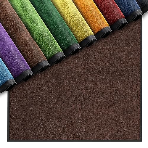 Nova Forma Premium Fußmatte für Innenbereich | Schmutzfangmatte als Fußabtreter | in vielen Farben und Größen (Dunkelbraun 033-115x180 cm) von Nova Forma