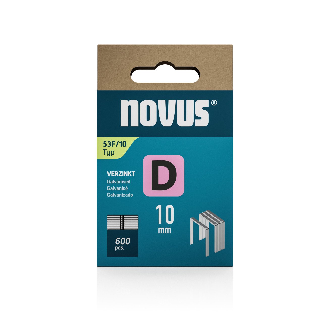 Novus Tackerklammer Typ 53 F 10 mm 600 Stück Flachdrahtklammern Novus Tackerklammer Typ 53 F 10 mm 600 Stück Flachdrahtklammern von Novus
