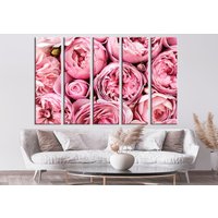 Floral Druck Wand Kunst Poster Pfingstrosen Leinwand Blume Neutral Natur Sets von NumberOneUA