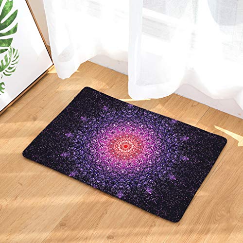 Nunbee Fußmatte Mandala Designe Anti Rutsch Unterlage Wasseraufnahme Teppich Praktische Schmutzfangmatte Haustür Flur Innenbereich Aussen Lustig, Mandala9 40 * 60cm von Nunubee