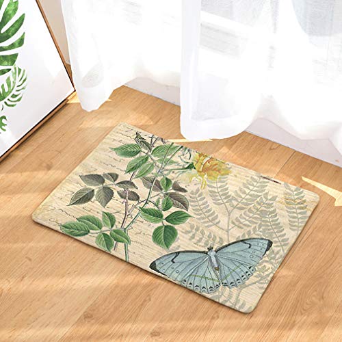 Nunubee Fußmatte Blumenserie Designe Anti Rutsch Unterlage Wasseraufnahme Teppich Praktische Schmutzfangmatte Haustür Flur Innenbereich Aussen Lustig (Blumenserie 4-19.7x31.5 Zoll /50x80cm) von Nunubee