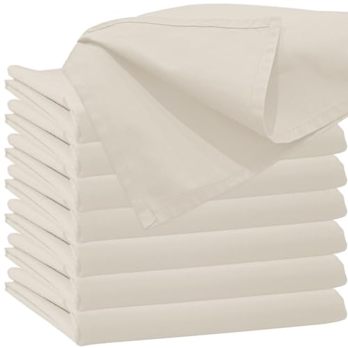 Glatte Bettlaken ohne Gummizug Bettlaken 200 x 220 cm Creme Uni Baumwolle Einfache Klassische Hotel Bettücher ohne Spanngummi Laken Leintuch Haushaltstuch Doppelbett Singles Einzelbett von Nurtextil24