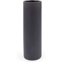 Nuuck - Lige Keramik Vase Ø 6 x H 19 cm, charcoal black von Nuuck