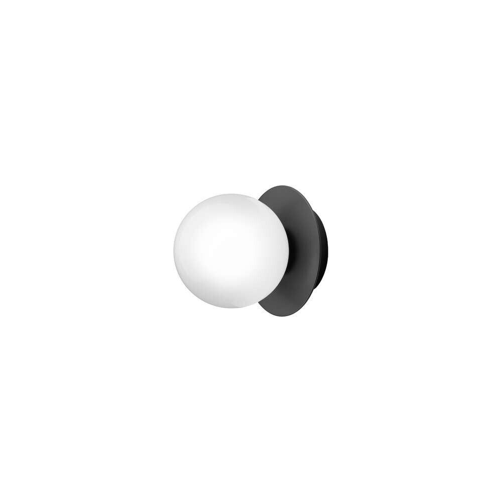 Nuura - Liila 1 Small Wand-/Deckenleuchte IP44 Black/Opal Nuura von Nuura