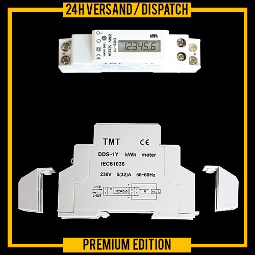 Digitaler Wechselstromzähler Stromzähler Zwischenzähler 230V DIN-Hutschiene kW/kWh ZW3. von OCS.tec