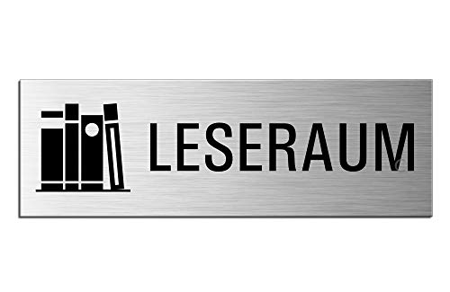 OFFORM DESIGN Schild - Leseraum | Türschild 240 x 80 mm Aluminiumschild selbstklebend Nr.26028-S von OFFORM DESIGN