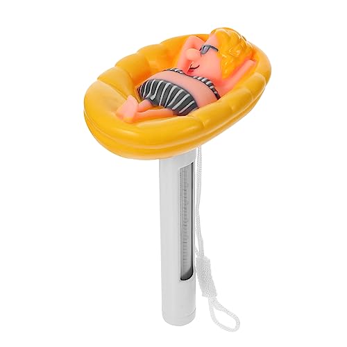 OFFSCH Schwimmbad-Thermometer Digital Schwimmbadwasserthermometer Pools Babywannenthermometer Cartoon-Pool-Thermometer Schwimmendes Wasserthermometer Karikatur Spa-Pool Plastik von OFFSCH