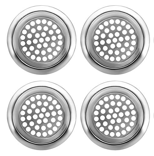 Badewannen-Ablaufsieb Metall Haarfänger für Waschbecken - 4 Stück - Küche Edelstahl Lebensmittelstopper für Wanne Universal Mesh Korb für Badewanne von OFXDD