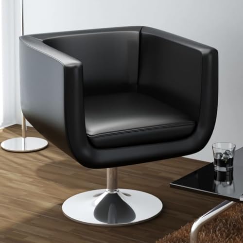 Akzentsessel, Liegestuhl, Sessel, stabiler Sofastuhl for Wohnzimmer, bequemer, atmungsaktiver Stoffstuhl for Sitzgelegenheiten im Freien, atmungsaktiv, schlank ( Color : Schwarz , Size : 63 x 59 x (66 von OHOOWOO