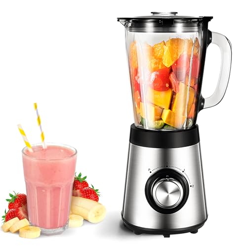 OKA gute Qualität Standmixer BL9703-GS, 700 W, Standmixer zum Zerkleinern von Obst, Gemüse und co. Entsafter, Mixer Blender, Smoothie Maker Glas von OKA gute Qualität