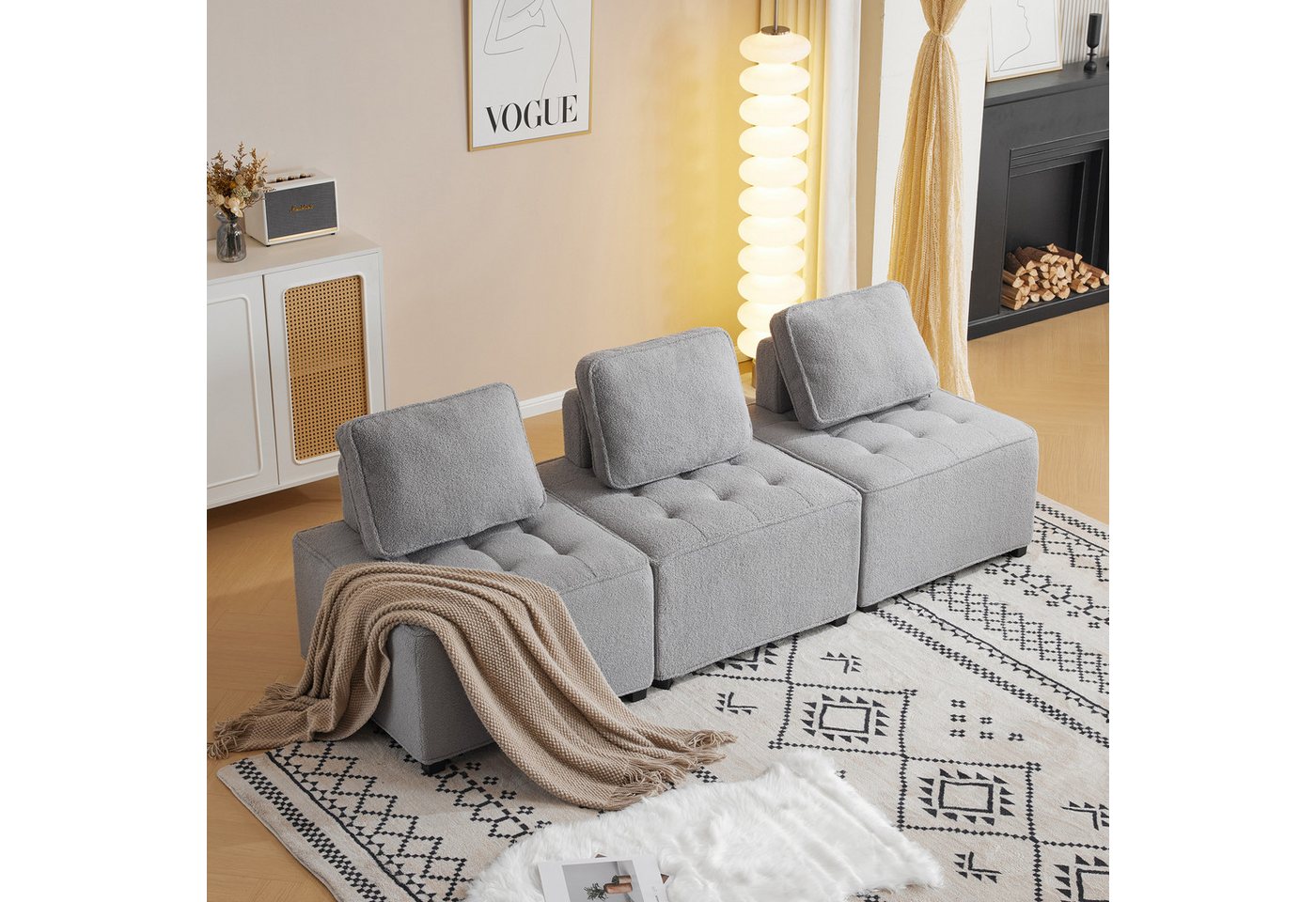 OKWISH Loungesessel Freizeitsessel Einzelsofa Wohnzimmer Sofa (Modulsofa, 1-Personen-, 2-Personen-, 3-Personen-, 4-Personen-Ecksofa, Spleißsofa) von OKWISH