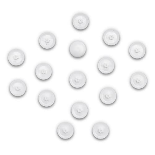 100 Abdeckkappen für Torx-Schrauben - Torx Schraubenabdeckung aus Kunststoff in verschiedenen Größen (TX 25, Weiß) von OL