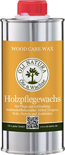 OLI-NATURA Holz-Pflegewachs (Zur Auffrischung und Pflege aller hartwachsöl-behandelten Holzoberflächen), 0.25 Liter, Farblos/natur von OLI NATURA Öle & Wachse