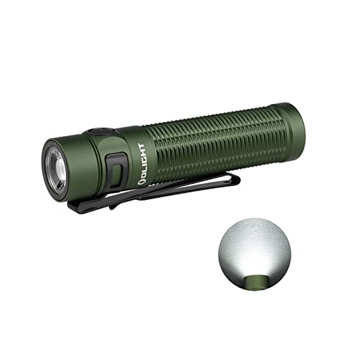 OLIGHT Baton 3 Pro Max Kaltweiße Taschenlampe LED 2500 Lumen 145 Meter, 5 Modi 60 Tage Laufzeit Taschenlampe Batteriebetrieben mit Abstandssensor, IPX8 Wasserdicht USB Aufladbare Taschenlampe(Grün) von OLIGHT