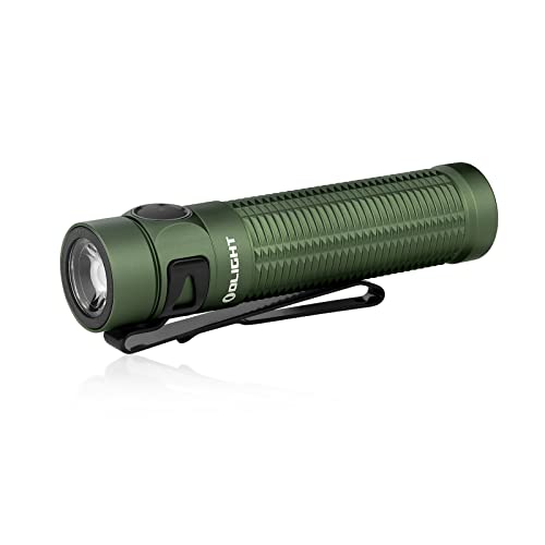 OLIGHT Baton 3 Pro Neutral Weiß LED Taschenlampe, Extrem Hell 1500 Lumen 175 Meter USB Aufladbare Taschenlampe mit 6 Lichtmodi, 120 Tage Leuchtdauer IPX8 Wasserdicht Tragbare Taschenlampe (OD Green) von OLIGHT