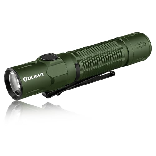 OLIGHT Warrior 3S LED Taschenlampe 2300 Lumen, Extrem Helle Taschenlampen mit 5 Modi Taktische USB Aufladbar Abstandssensor IPX8 Wasserdicht für Outdoor Camping Wandern Notfäll (Grün) von OLIGHT