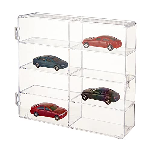 OLYCRAFT 8 Fächer Acryl Auto Vitrine 19.5x17x4.4cm Acryl Modellauto Vitrine Acryl Perlenbehälter Klare Aufbewahrungsbox 8 Slot Aufbewahrungsschrank Auto Display Rack Für Modellautos Und Schmuckperlen von OLYCRAFT