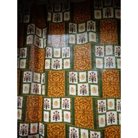 Vintage Vorhang Mit Blumendruck; Viskose H21-52"x W47" Küchenvorhang; Retro von OLaLaVintage