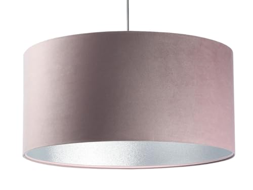 ONZENO Lightning Pendelleuchte Glamour Cozy Basic 1 60W LED IP 20 Modern Pendelleuchte für Innenraum Wohnzimmer, Wohnkultur, Büro, Küche, 50x25x25cm (Rosa, Silber) von ONZENO