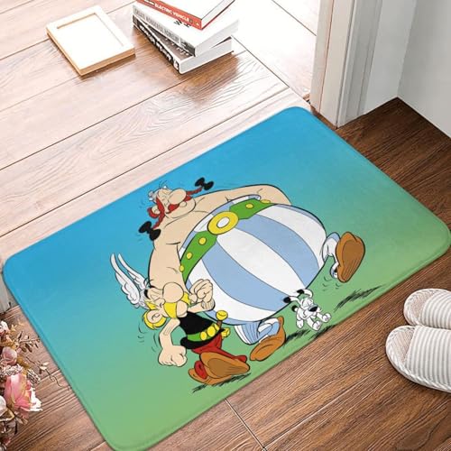 OOAHJEID Fußmatte Badteppich Teppich Asterix und Obelix Fußmatte rutschfeste Eingangsmatte Badematte Abenteuer Manga Getafix Idefix Wohnzimmer Teppich OOAHJEID Fußmatte Badteppich Teppich Asterix und Obelix Fußmatte rutschfeste Eingangsmatte Badematte Abenteuer Manga Getafix Idefix Wohnzimmer Teppich von OOAHJEID