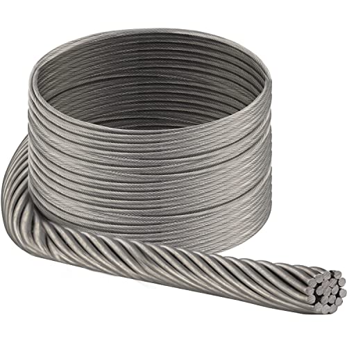 OPIOL QUALITY® 4,0 mm Drahtseil 1x19 hart, Edelstahl A4 (2 Meter) Stahlseil Zubehör Draht Edelstahldrahtseil Geländerseil Hängender Drahtspule Seile Spannseil von OPIOL QUALITY