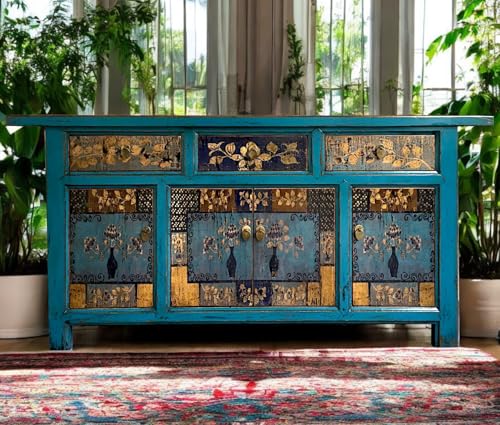 OPIUM OUTLET Sideboard Kommode Schrank Schlafzimmer China asiatisch orientalisch Vintage Shabby Chic chinesisch blau OPIUM OUTLET Sideboard Kommode Schrank Schlafzimmer China asiatisch orientalisch Vintage Shabby Chic chinesisch blau von OPIUM OUTLET