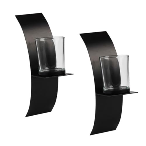 ORFOFE 2-teiliger Wandkerzenhalter im Retro-Stil Schwarze Bogenform für die Inneneinrichtung ORFOFE 2-teiliger Wandkerzenhalter im Retro-Stil Schwarze Bogenform für die Inneneinrichtung von ORFOFE