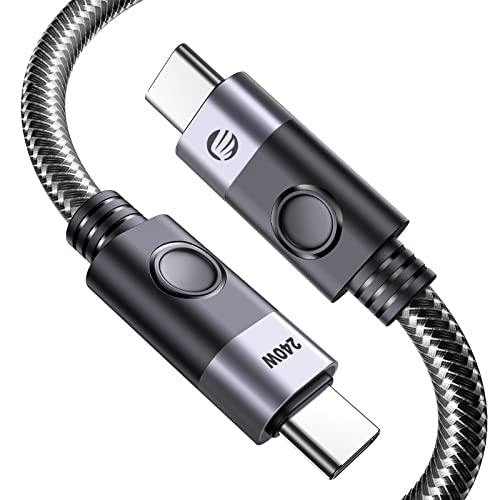 ORICO USB C Kabel, 240 W Ladekabel Unterstützung von 4K@60 Hz, USB C 3.2 Gen2x2 20Gbps Datenkabel, USB C auf USB C Kabel kompatibel mit Macbooks, iPad Pro, Hubs, Docking Stations, Laptop, 0,5M von ORICO