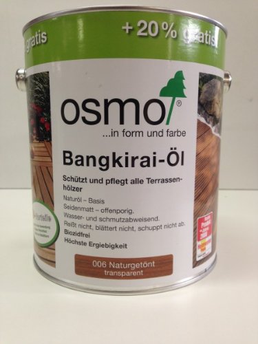 Osmo Bangkirai-Öl Natur 006 3,0L Holz-Spezial-Öl, seidenmatt für außen AKTION von OSMO