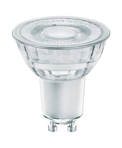 OSRAM STAR+ Dimmbare PAR16 LED Reflektorlampe mit GU10 Sockel, Warmweiss (2200K bis 2700K) mit GlowDIM-Effekt, 4.50W, Glas Spot, Ersatz für 50W-Reflektorlampe, LED SUPERSTAR PAR16 GLOWdim, 4er-Pack von Osram