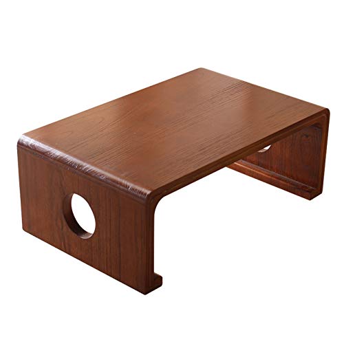 Couchtisch Rustikal Quadrat Zen Couchtisch-Bett-Tablett-Tisch, Laptop-Schreibtisch for Bett, Bettfach, dauerhafter Holzboden-Tisch-Endtisch, 23.6 "× 15,7" × 11.8 " Wohnzimmertisch(Color:Oak color,Size von OTNQFUXI