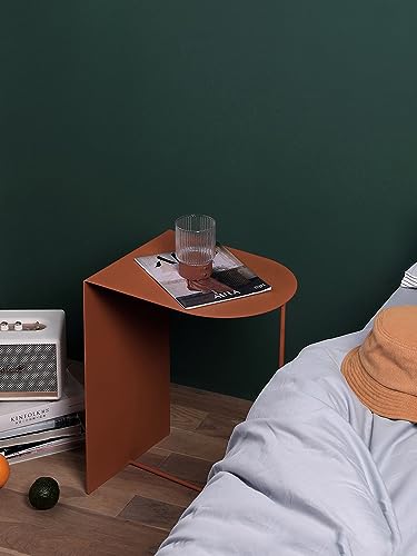 OTNQFUXI Couchtisch Beistelltisch Stil Metall mattiert Beistelltisch Einfaches Haushaltssofa Kleiner Teetisch Wohnzimmertisch(Color:Two orange Ones) von OTNQFUXI