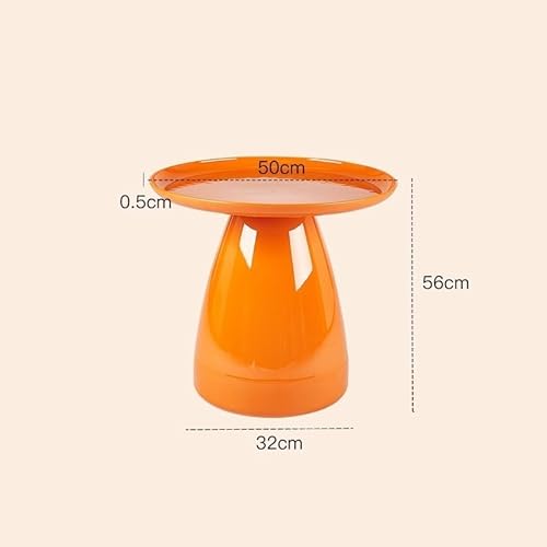 OTNQFUXI Couchtisch Couchtisch-Stil, modern, einfach, kreativ, for Wohnzimmer, Zuhause, Mode, Kleiner runder Tisch, Sofa-Beistelltisch Wohnzimmertisch (Color : Orange) von OTNQFUXI