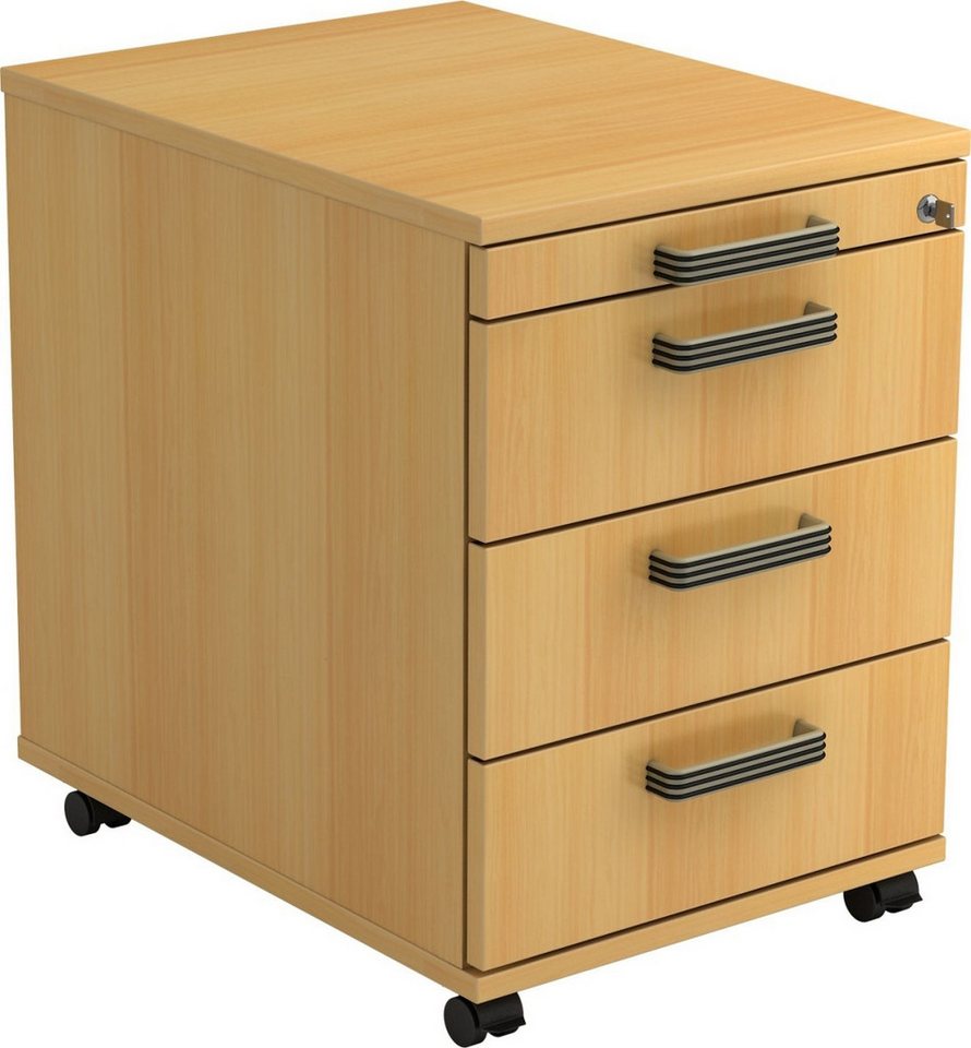 HAMMERBACHER Container Rollcontainer 58cm 3 Schübe Schloss Streifengriff Buche HAMMERBACHER Container Rollcontainer 58cm 3 Schübe Schloss Streifengriff Buche von HAMMERBACHER