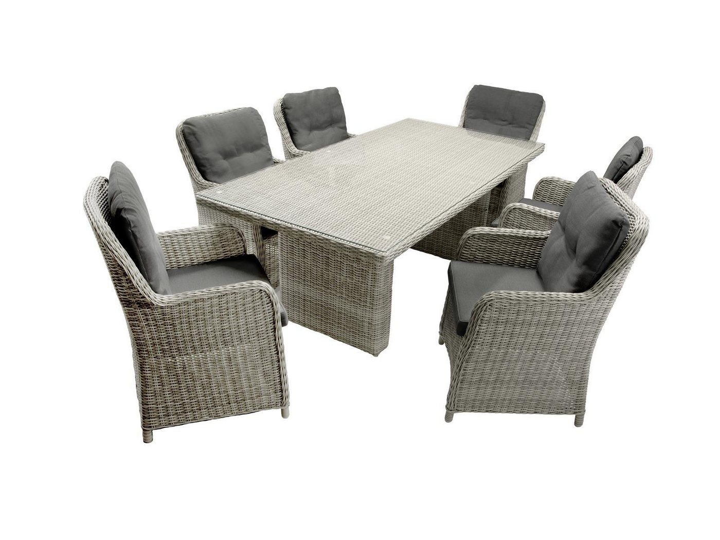 Garten-Essgruppe Gartenmöbel Set Dininglounge Ria, (Set, 7-tlg), mit bequemer Polsterung, für bis zu 6 Personen geeignet von OTTO