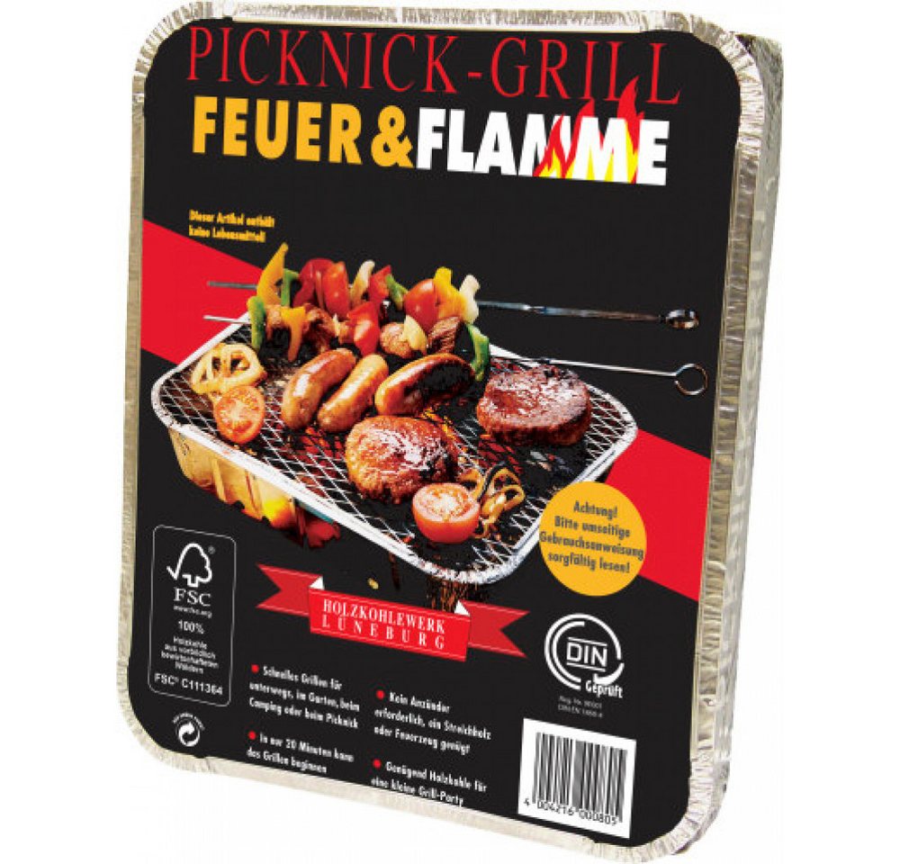 Holzkohlegrill Picknick-Grill Feuer&Flamme Einweg von OTTO