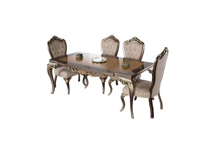 JVmoebel Esszimmer-Set Esstisch Stuhl Set Gruppe Garnitur Tisch, Made in Europa, beige braun JVmoebel Esszimmer-Set Esstisch Stuhl Set Gruppe Garnitur Tisch, Made in Europa, beige braun von OTTO