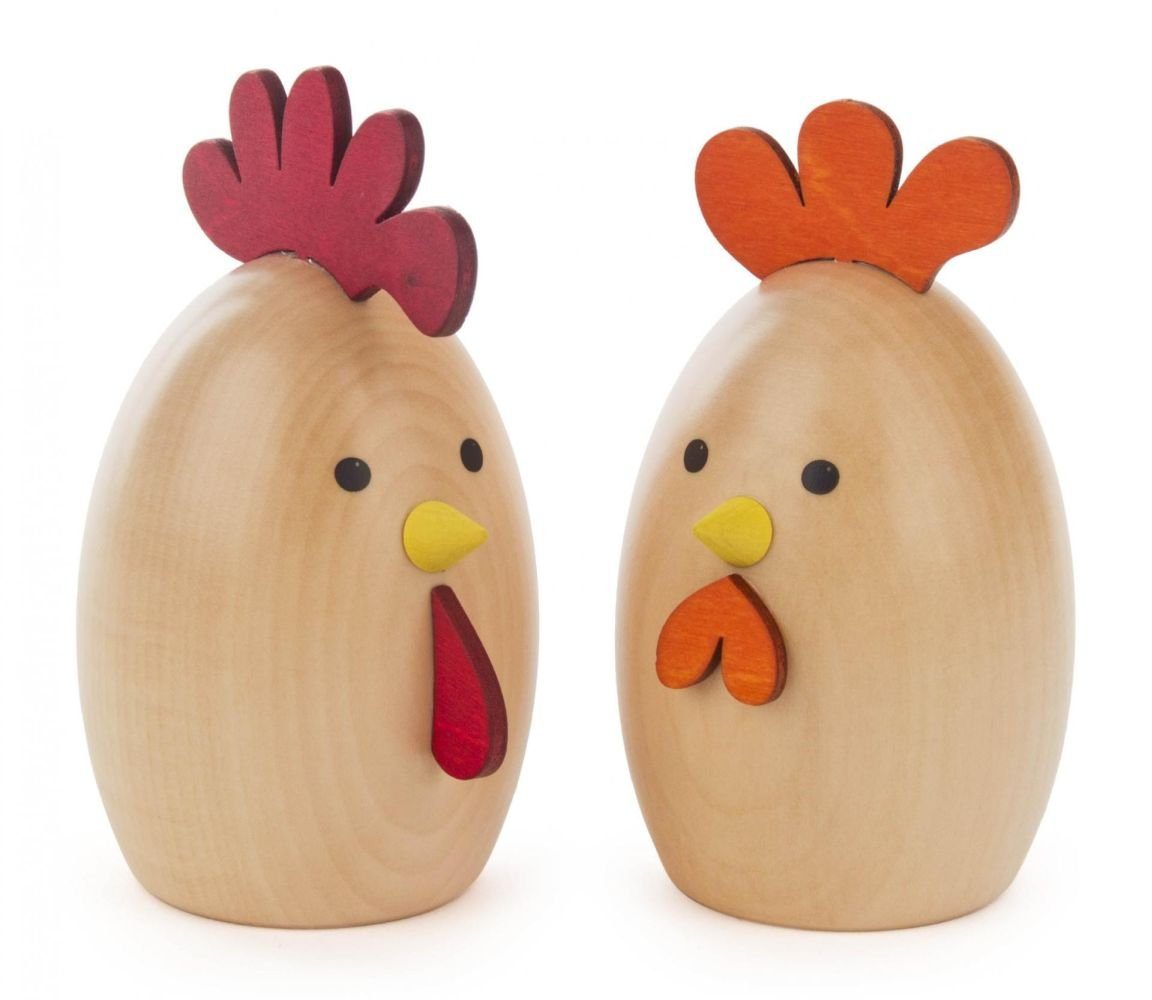 Kerzenständer Osterdekoration Huhn & Hahn bunt BxHxT 6,5x12x7cm NEU von OTTO