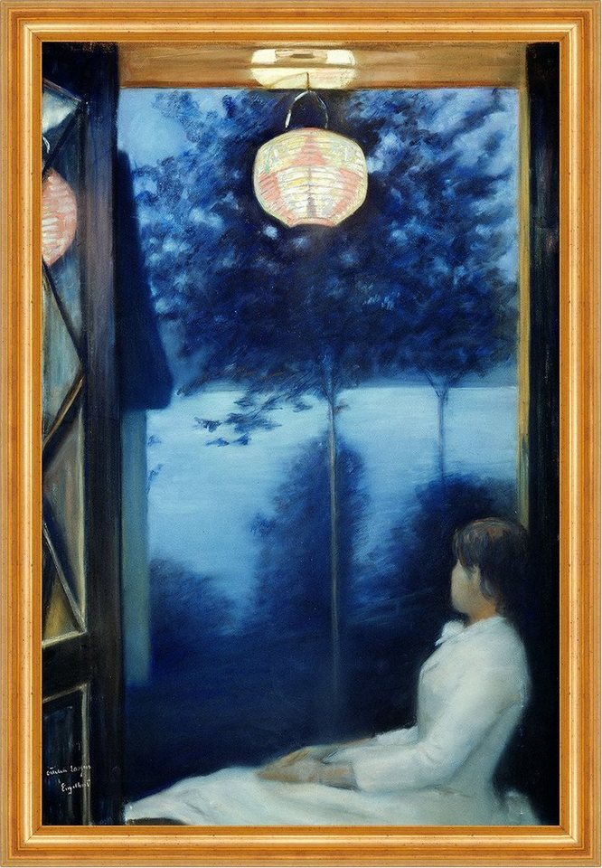 Kunstdruck A Japanese Lantern Oda Krohg Laterne Licht Lampe Nacht Fenster B A3 02, (1 St) von OTTO