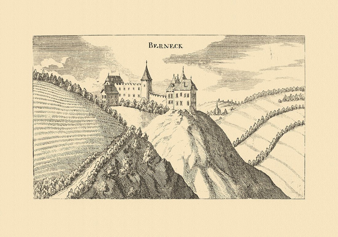 Kunstdruck Bärnegg in der Elsenau Berneck Vischer Österreich Burgen und Schlösser, (1 St) von OTTO