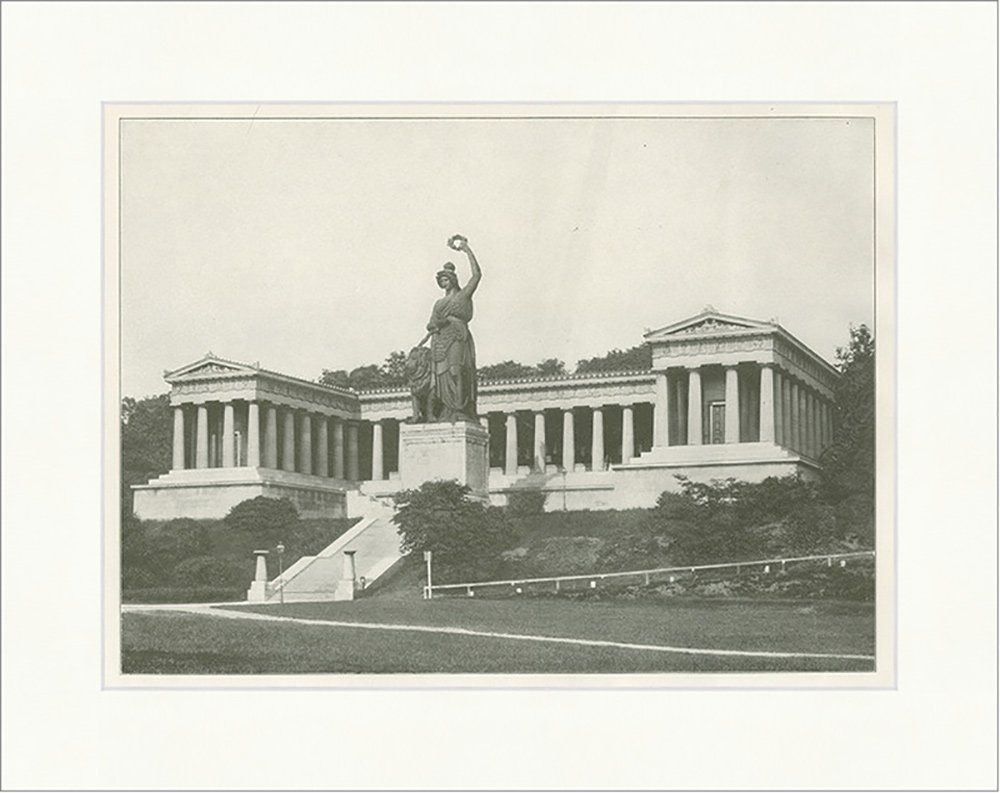 Kunstdruck Bavaria mit Ruhmeshalle in München Bayern Klenze Säulenhalle F_Vintage, (1 St) von OTTO